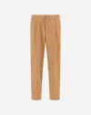 Herno Cotton Feel Trousers In Brown