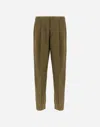 Herno Cotton Feel Trousers In Green