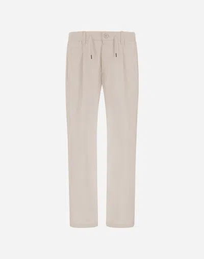 Herno Pleat-detailing Trousers In Neutral