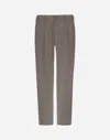 Herno Cotton Feel Trousers With Drawstring In Dark Taupe