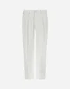 Herno Cotton Feel Trousers With Drawstring In Natural