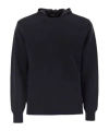 Herno Resort Double Cotton Knit And Nylon Hoodie In Black