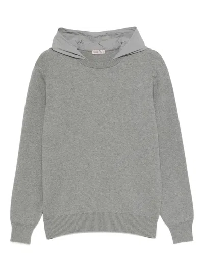 Herno Cotton Hoodie In Gray