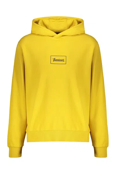 Herno Cotton Hoodie In Yellow