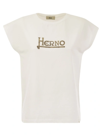 Herno Cotton Interlock T-shirt In White