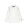 Herno Fully Lined Cotton Jacket With Decorative Button Details In White