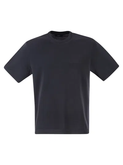Herno Cotton Jersey T Shirt In Brown