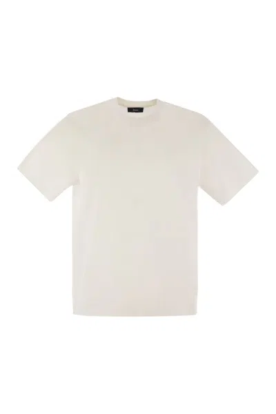 Herno Cotton Jersey T-shirt In Neutral