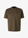 Herno Round Neck Short Sleeve T-shirt In Military Green