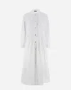 Herno Cotton ＆ Monogram ドレス In White
