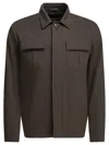 Herno Classic Buttoned Overshirt In Brown