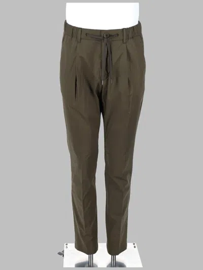 Herno Cotton Pants With Stretch In Green