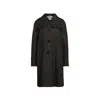 Herno Black Cotton Parka With Curved Hem In Black