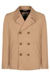 Herno Men's Cotton Peacoat In Beige
