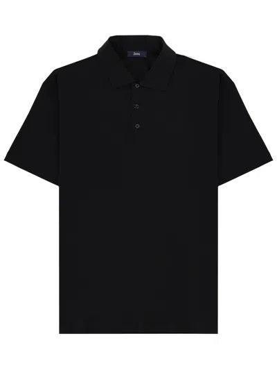 Herno Polo In Cotone In Black