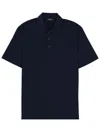 Herno Navy Blue Regular Polo In Brown