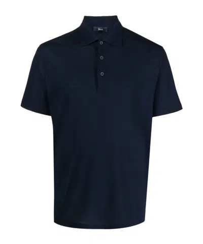 HERNO HERNO BUTTON DETAILED SHORT-SLEEVED POLO SHIRT