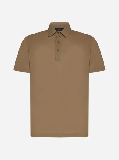 Herno Cotton Polo Shirt In Beige