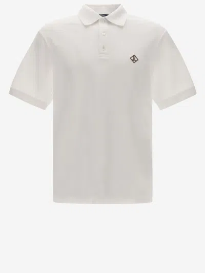 Herno Cotton Polo Shirt With Logo In White
