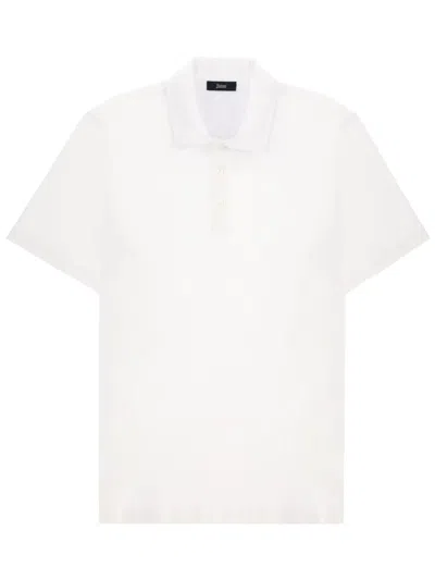 Herno Cotton Polo In White