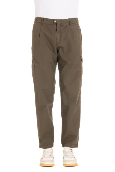Herno Cotton Poplin Cargo Trousers In Gray