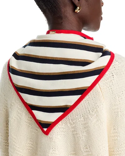 Herno Cotton Printed Knit Scarf In Multi
