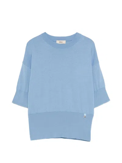 Herno Cotton Shirt In Blue