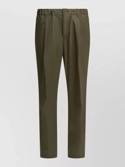 Herno Cotton Shorts Belt Loops Back Pocket In Green