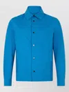 Herno Cotton Single-breasted Coat In Blue