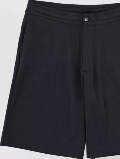Herno Cotton Straight-leg Shorts In Black