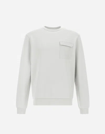 Herno Cotton Sweater And And Nylon Maestro Sweatshirt In Ice