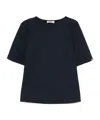 Herno Side Slits Cotton T-shirt Clothing In Black