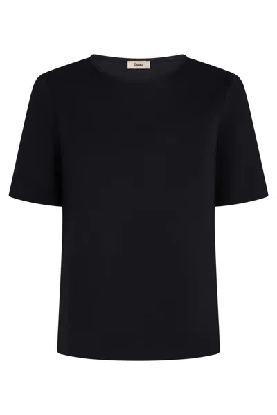 Herno Cotton T-shirt In Black