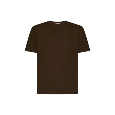 Herno Cotton T-shirt In Brown