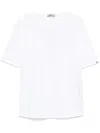 Herno Round Neck T-shirt With Snap Button Details In White