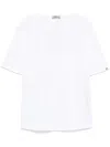 Herno Round Neck T-shirt With Snap Button Details In White