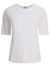 Herno T-shirt With Side Slits Button Details In White