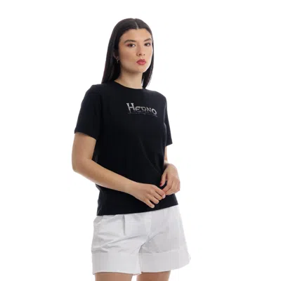 Herno Cotton Tops & Women's T-shirt In Black