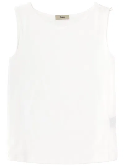 Herno Cotton Tops. In White