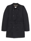 Herno Double-breasted Padded Stretch-shell Down Peacoat In 蓝色