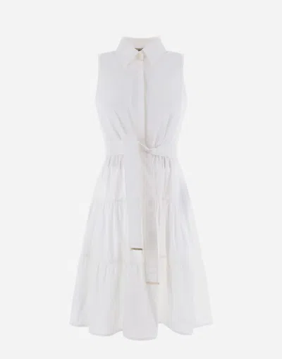 Herno Cotton／monogram／techno Taffeta' ドレス In White
