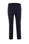 Herno Regular Fit Polyamide-blend Elastic Pants In Blue