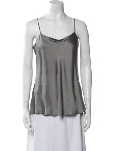 Pre-owned Herno Cowl Neck Sleeveless Top In Gray