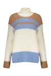 Herno Cozy Winter Sweater With A High Collar In Neutral