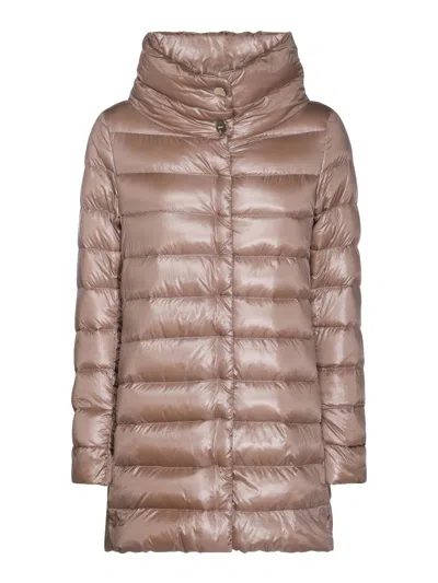 Herno Cream Down Jacket In Gris