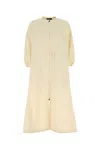 Herno Drawstring Waist Crewneck Dress In Pannascuro