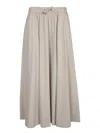Herno Drawstring Midi Skirt In Beige