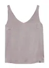Herno Crepe De Chine Tank In Purple