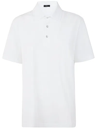 Herno Crepe Polo In White