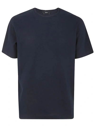 Herno Crepe T-shirt In Blu